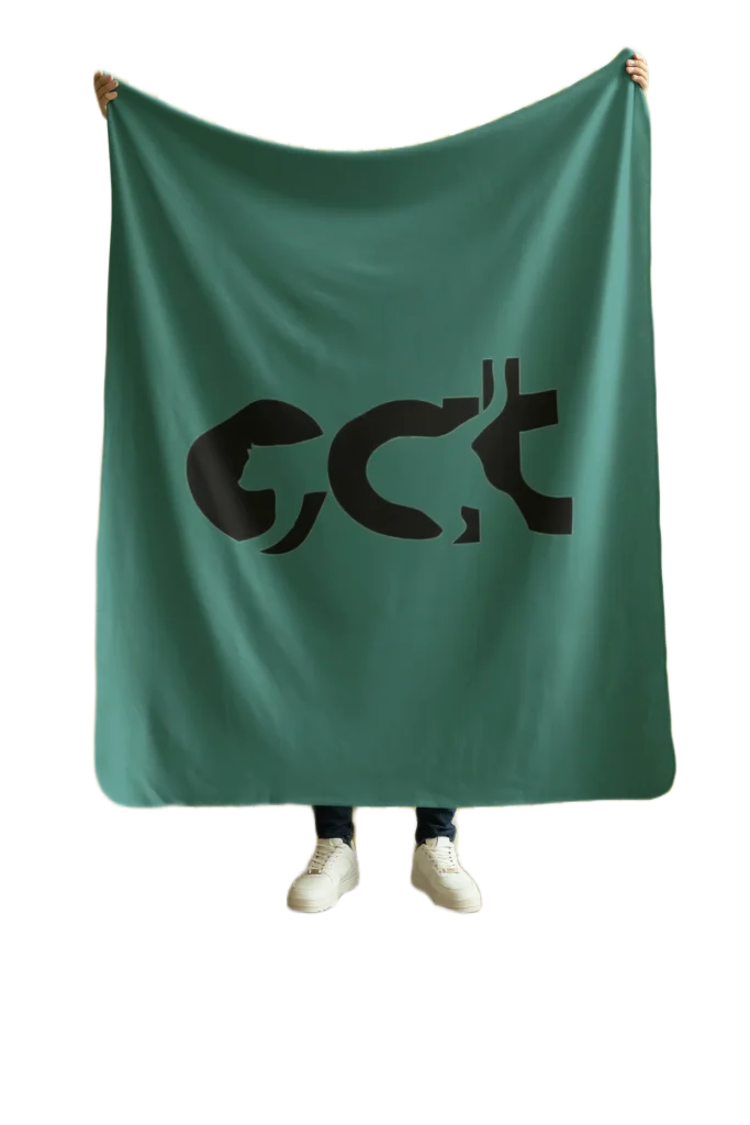 green flannel blanket for black cat lovers