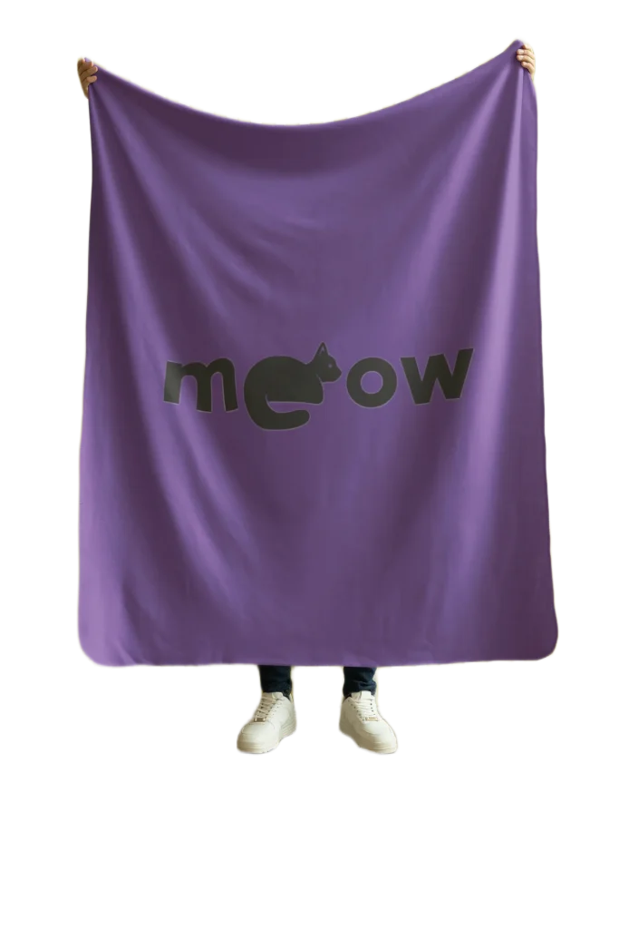 meow purple blanket