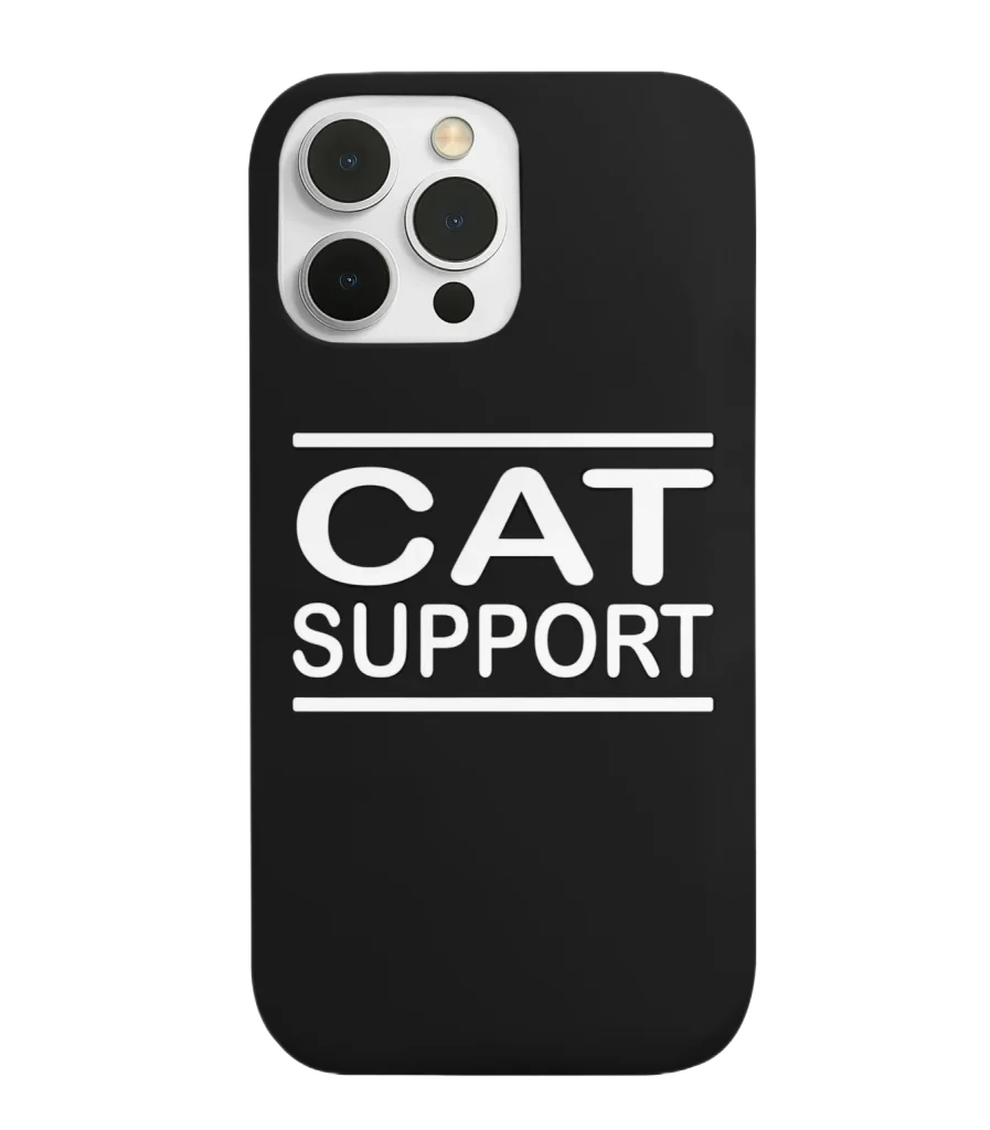 cat support void cat design on silicone phone case