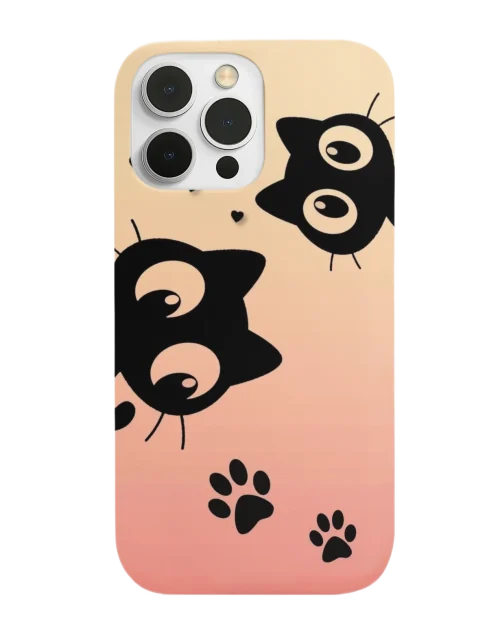 silicone tpu void cat lover phone case