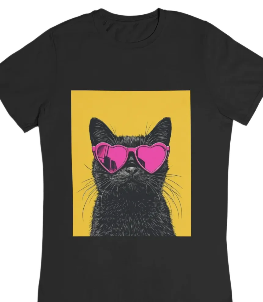 black t-shirt with void cat design